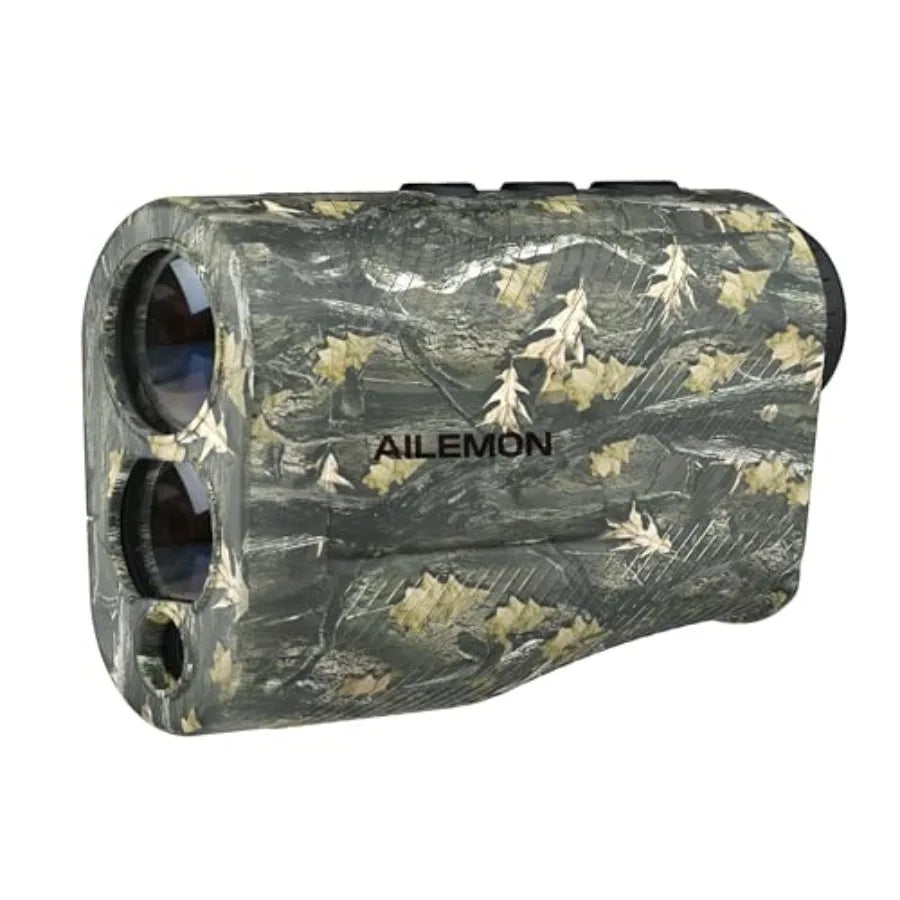 Hunting Laser Rangefinder Bow Range Finder Camo Distance Measuring Outdoor Wild 900Y with Red Display Distance/Angle/Scan 6X Ma