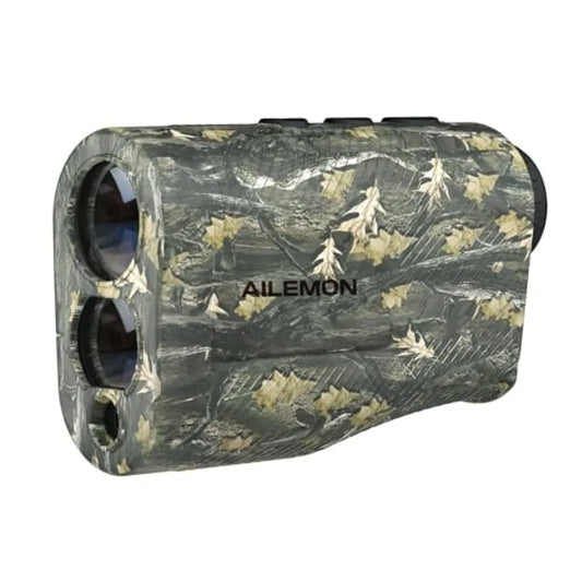 Hunting Laser Rangefinder Bow Range Finder Camo Distance Measuring Outdoor Wild 900Y with Red Display Distance/Angle/Scan 6X Ma