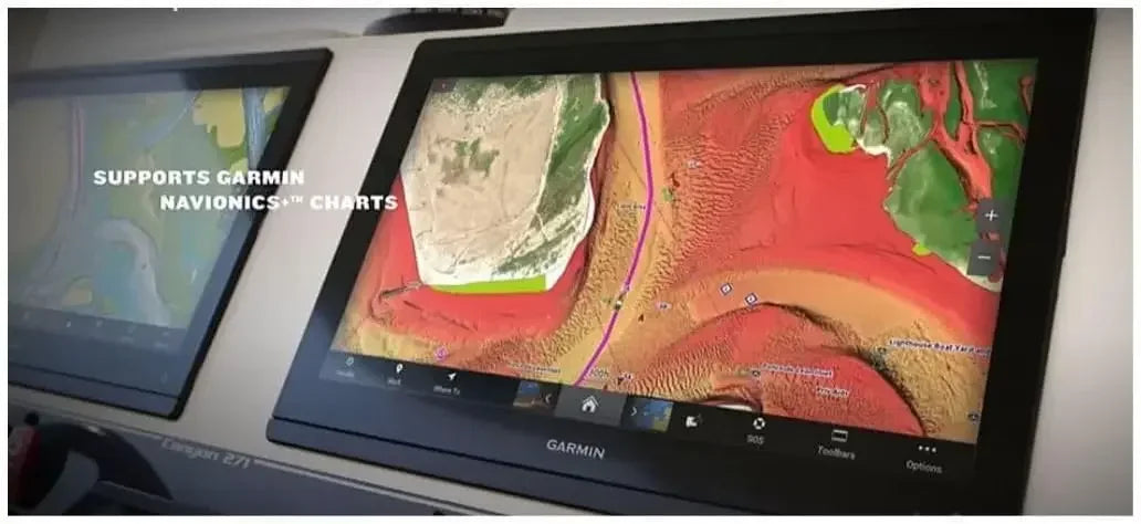 Garmin GPSMAP 943xsv 9" Fishfinder with SideVü ClearVü Sonar Navionics+ Mapping Marine GPS Chartplotter