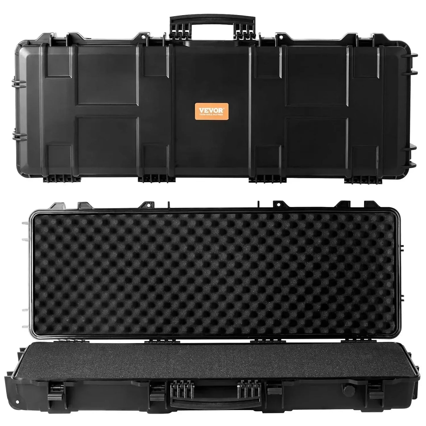 Rifle Hard Case with 3 Layers Fully-protective Foams, 42 inch Lockable Hard Gun Case with Wheels, IP67 Waterproof & Cru（Hot）