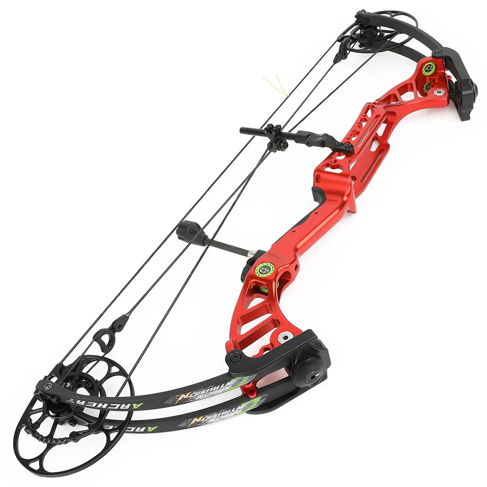 Archery Compound Bow Set 40-75lbs CNC Alloy Riser 350FPS 85% Let-off Left/Right Hand for Hunting Shooting Target Competition Training Accessories