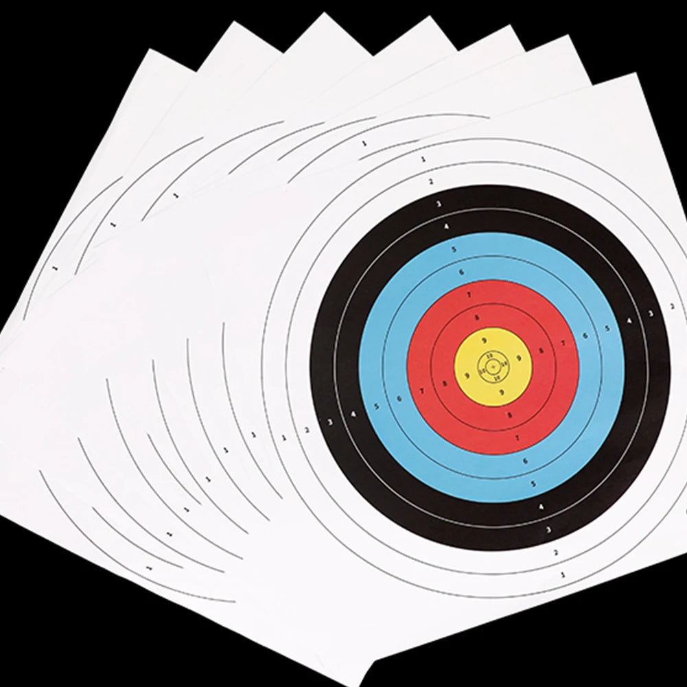 10pcs/Pack 40x40cm Archery Targets Paper Practice Bow and Arrow Targets Training Bow Arrow Darts Papers Hunting Shoot Accessorie