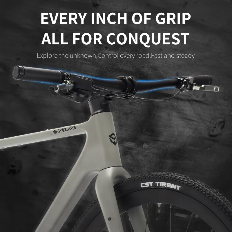 SAVA SF6 R21 Carbon Gravel Bike Flat Handlebar Road Bicycle SHIMANO U6000 11 Speed / SHIMANO U6020 10 SpeedHydraulic Disc Brake Carbon Frame Bike