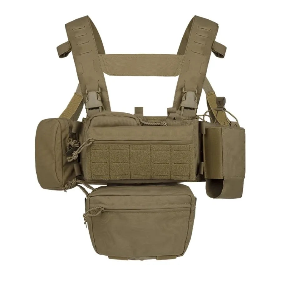 Tactical Chest Mini Rig 1000D Quick Release Multifunctional Tactical Vest Outdoor with Multi-Pockets