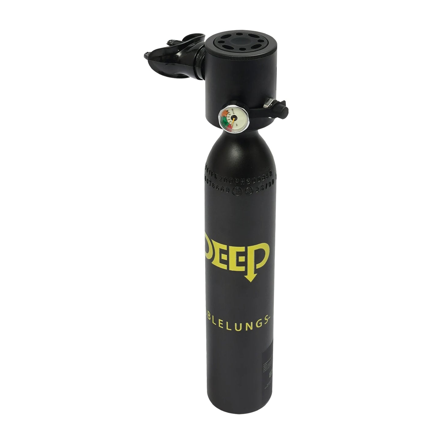 Mini Diving Tank Kit 0.5L, 6061 Aluminum Scuba Cylinder with Pressure Gauge, Triple Filtration for Shallow Diving
