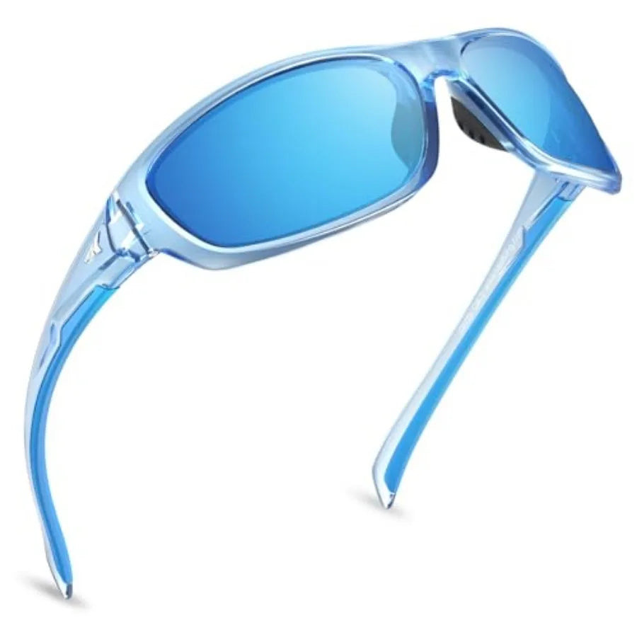 Hiwassee Polarized Sport Sunglasses for Men and Women, Wrap Sunglasses for Fishing Cycling and Running, UV Protection