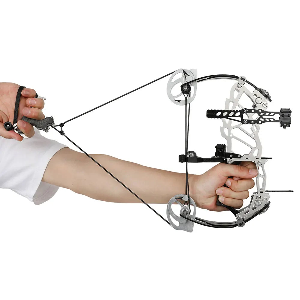 Right Hand Compound Bow 15-32lbs Adjustable Carbon Fiber Grip Target Practice Beginners Teen Youth Archery Shooting Pulley Bow