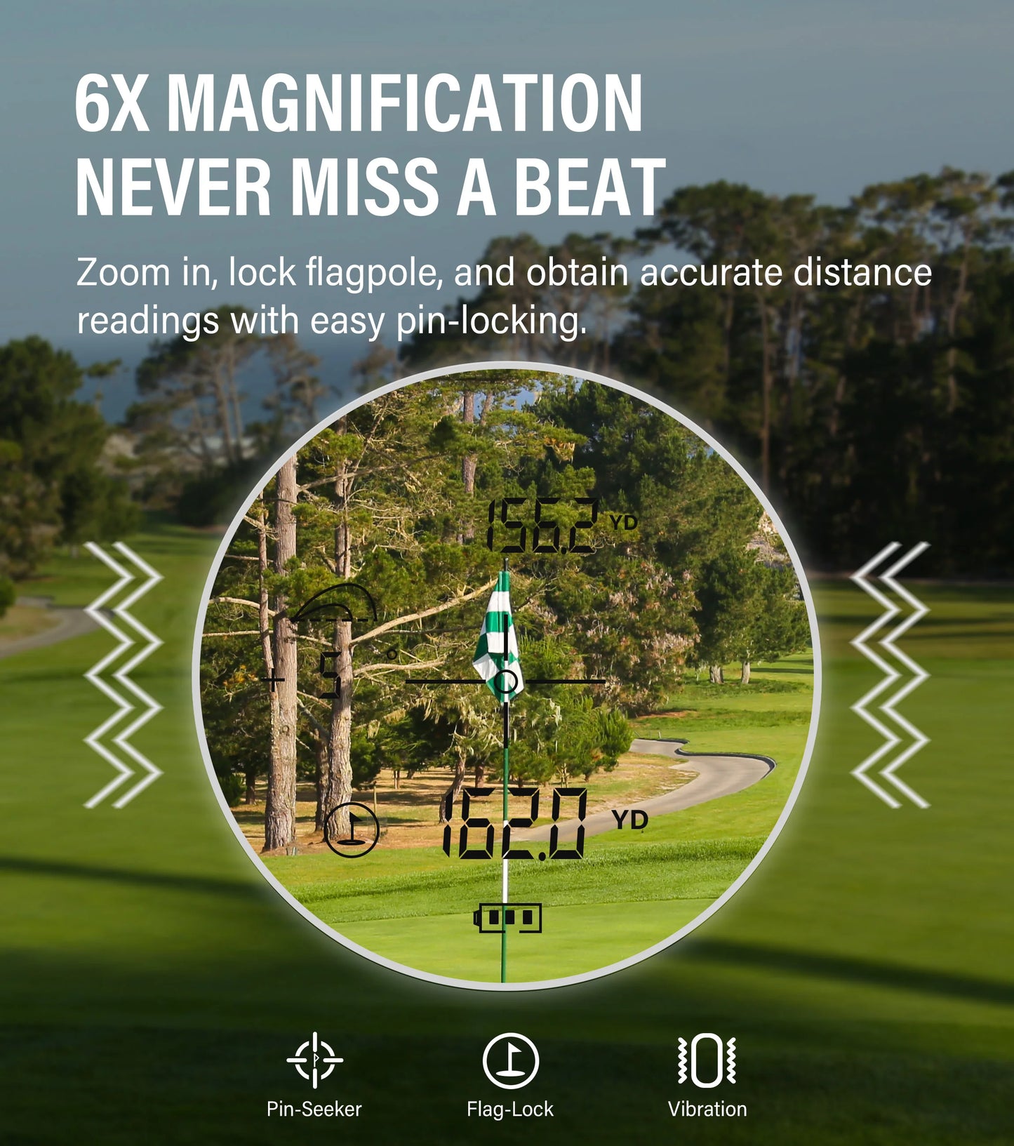 2in1 Golf Hunting1000m Outdoor Distance Meter Resolution 0.1Yard with Slope Flag-Lock Speed Mode Laser Golf Rangefinder