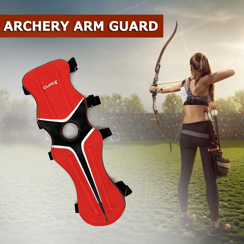 Adjustable Arm Guard Brace Protection Archery Bow Arrow Forearm Protector Sleeve