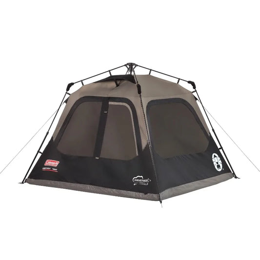 4-Person Cabin Camping Tent with Instant Setup, 1 Room, Gray