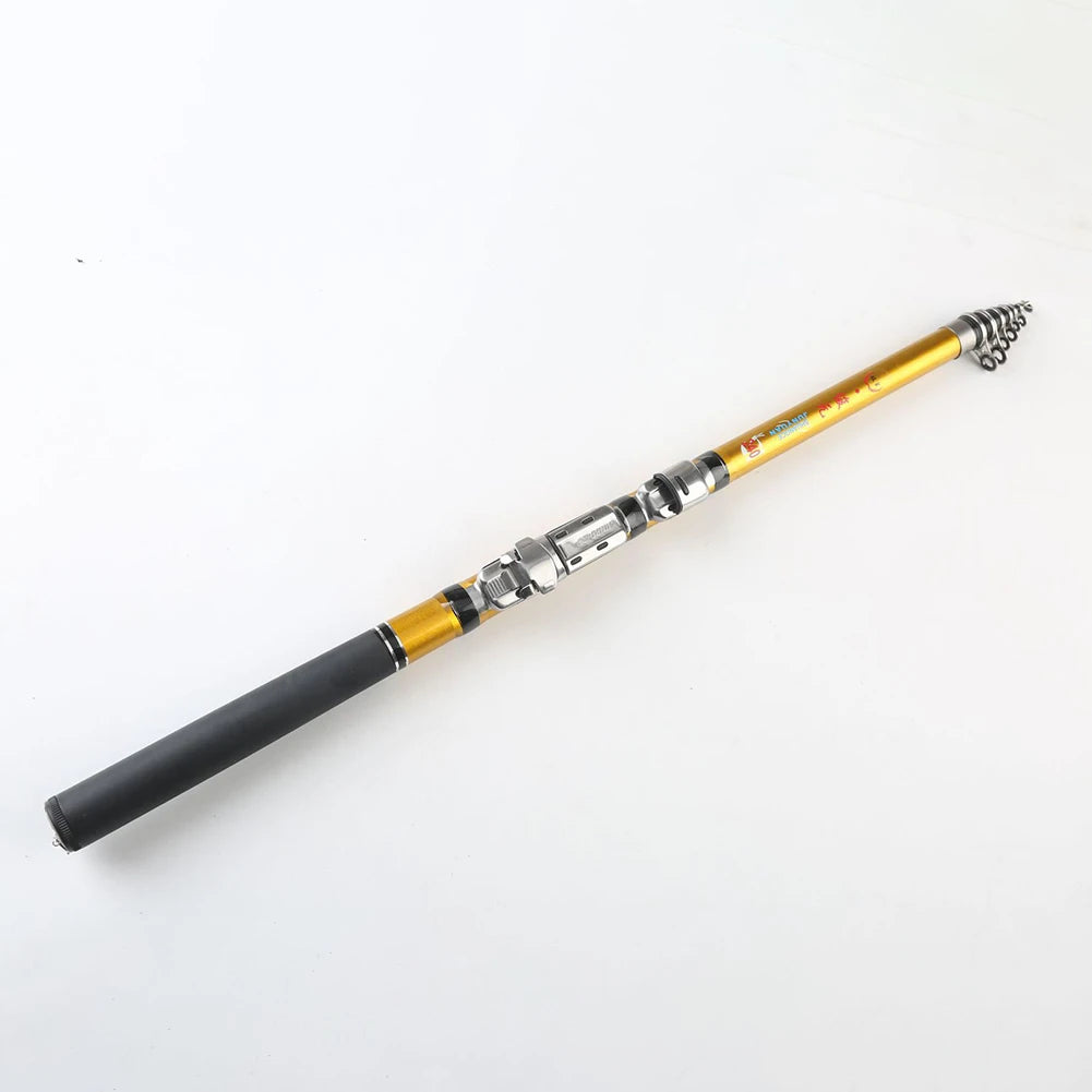 Carbon Telescopic Fishing Rod 1.5m 1.8m 2.1m Travel Raft Rod Pesca Fishing Pole