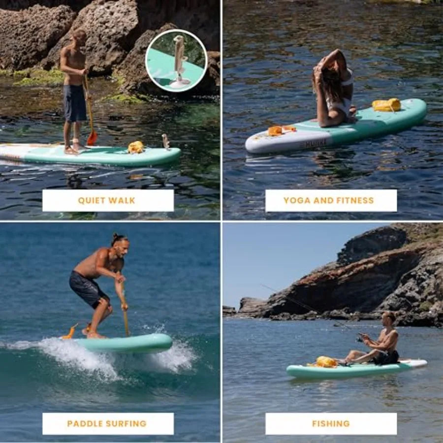 Inflatable Paddle Board for Adults with Accessories Included, Oar, Fins, Pump. Stand Up Paddleboard Great Stability and Resista