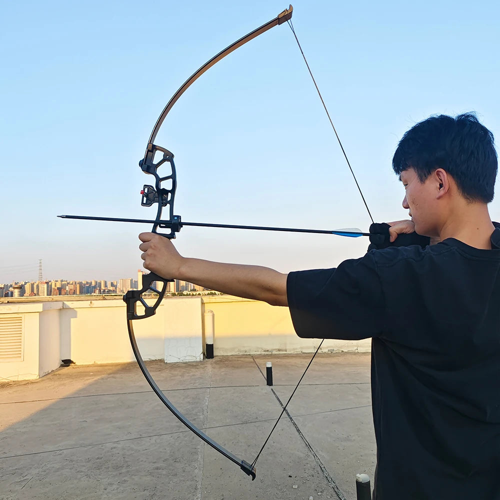 Archery Straight Pull Bow Set 40/50Lbs Recurve Bow Takedown Bow Right Hand for Outdoor Shooting Target Practice Hunting