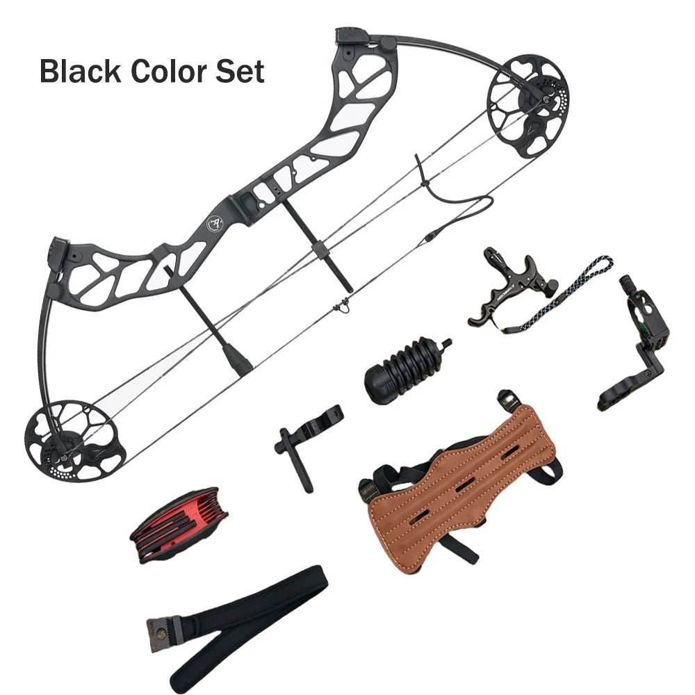 19-70LBS Compound Bow Set with Accessories Archery Adjustable Draw Length IBO 320 FPS for Outdoor Hunting Target Shooting