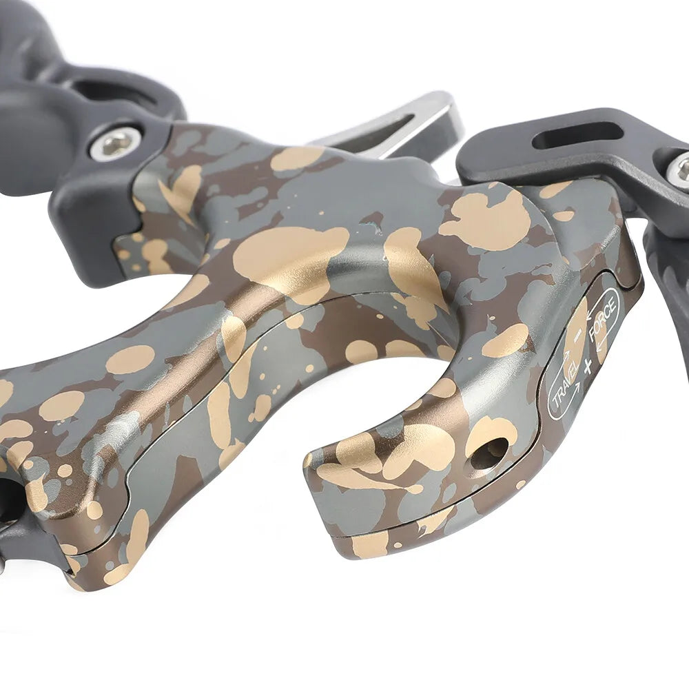Archery Release Aid, 3/4 Finger Aluminum Grip, Thumb Trigger for Compound Bow, Hunting & Target Shooting, Left/Right Hand Compatible Archery Accessories