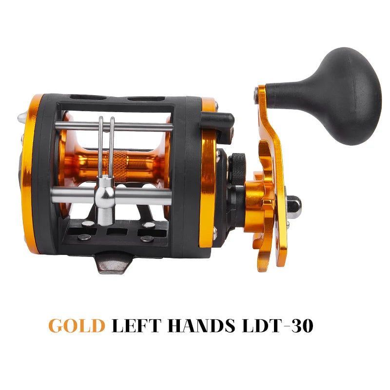 Trolling Drum Reel 33LB Max Drag 3.8:1 Gear Ratio Smooth Fresh Saltwater Fishing Reels for Sea Bass Catfish  Grouper Trout