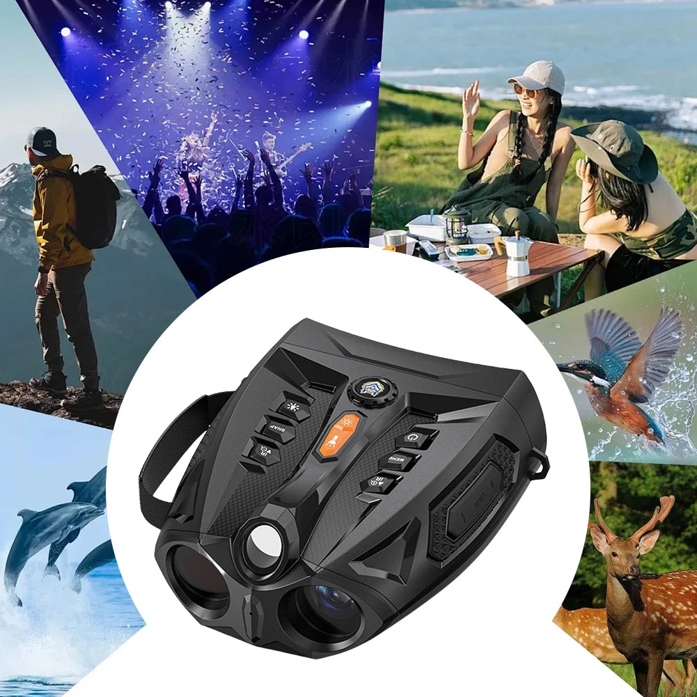 4K Infrared Night Visions Binoculars 10X Digital Zoom Night Visions Goggles 5000mAh Rechargeable Outdoor HD Telescope Camera