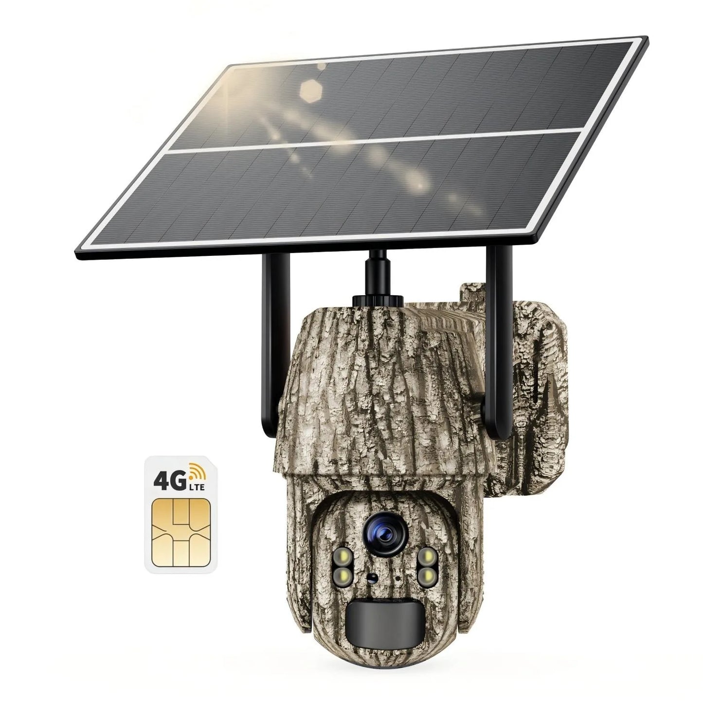 4G LTE Solar Trail Camera with 360° Live-View: 2K HD, Cellular Data Enabled for Continuous Security & Wildlife Monitoring