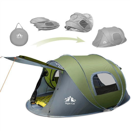 Pop up Camping Tent for 2 Person, Instant Easy Setup with Waterproof Fabric and Cool Ventilation for Family Outdoor