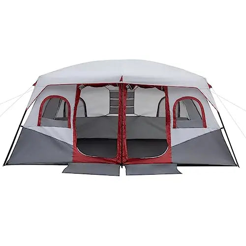 10-Person Waterproof Windproof Camping Tent With Two Doors And Separate Rooms