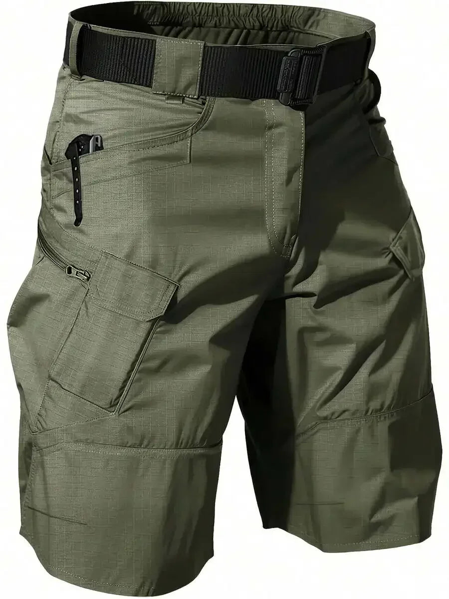 Mens Tactical Cargo Shorts Lightweight Quick Dry Breathable Multiple Pockets Outdoor Hiking Shorts Black