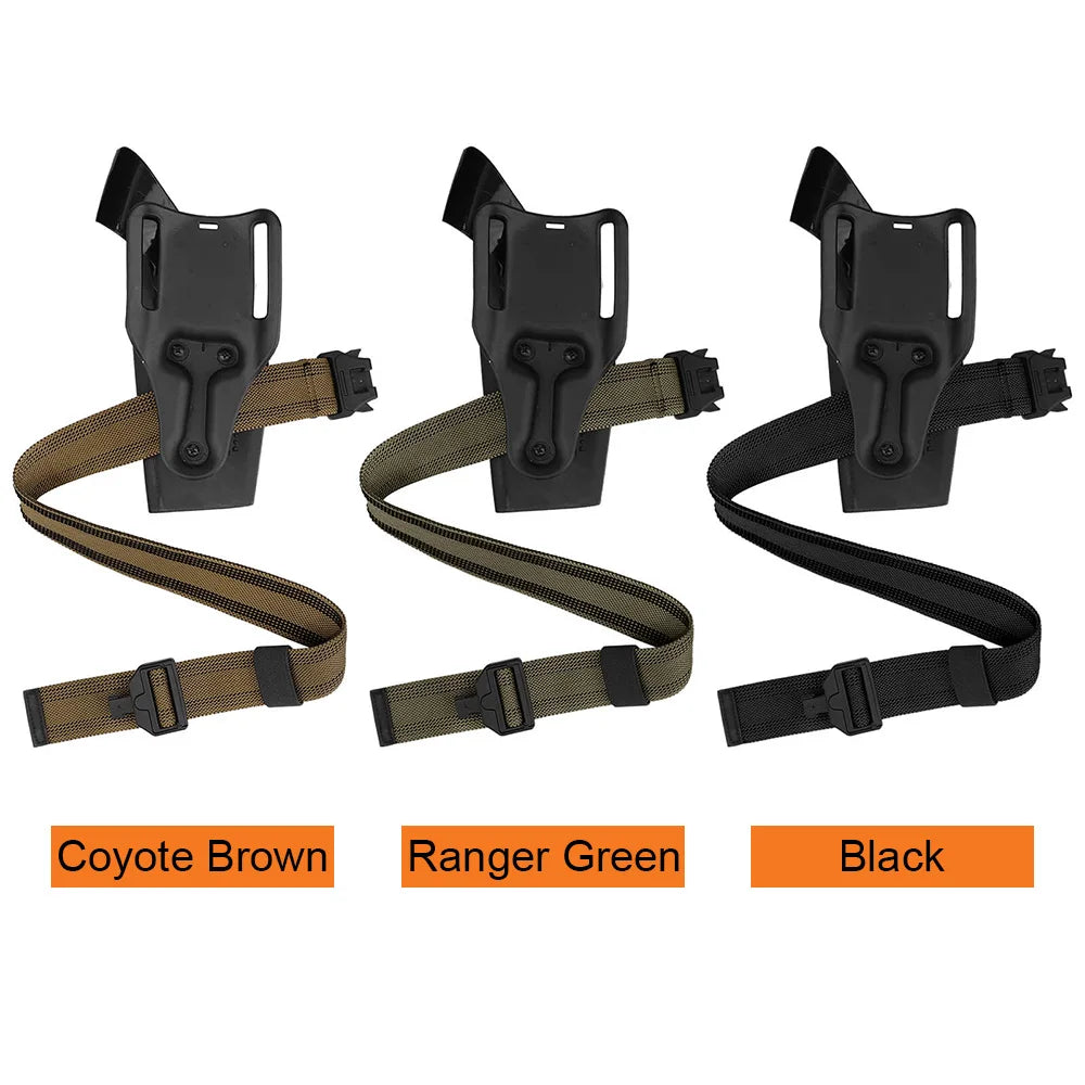 KRYDEX 1.5" Tactical Leg Strap Magnet Quick Release Leg Drop Holster Elastic Thigh Strap For Shooting Hunting Airsoft Combat