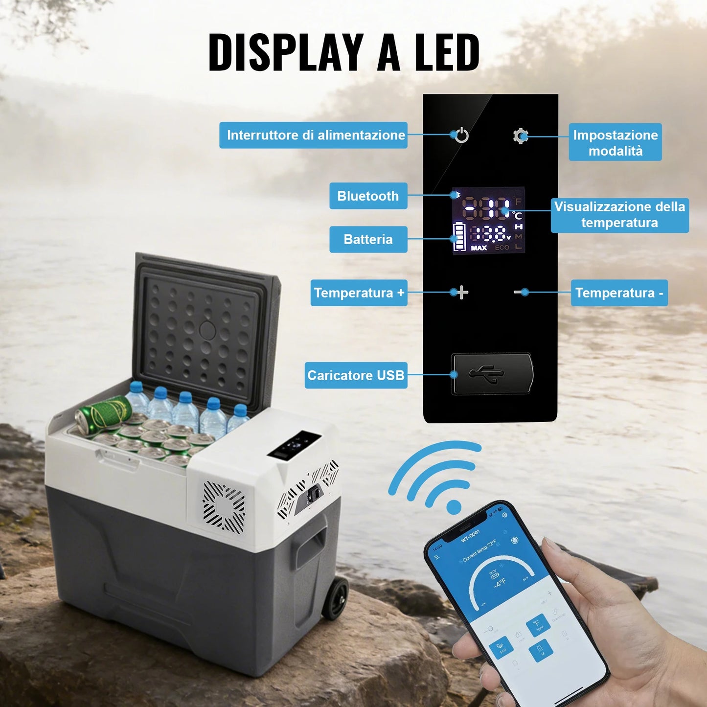 High Capacity 40L Car Refrigerator 12V Compressor Small Beer Refriger Portable Home Outdoor Camping Freezer for Rv Truck Cooler