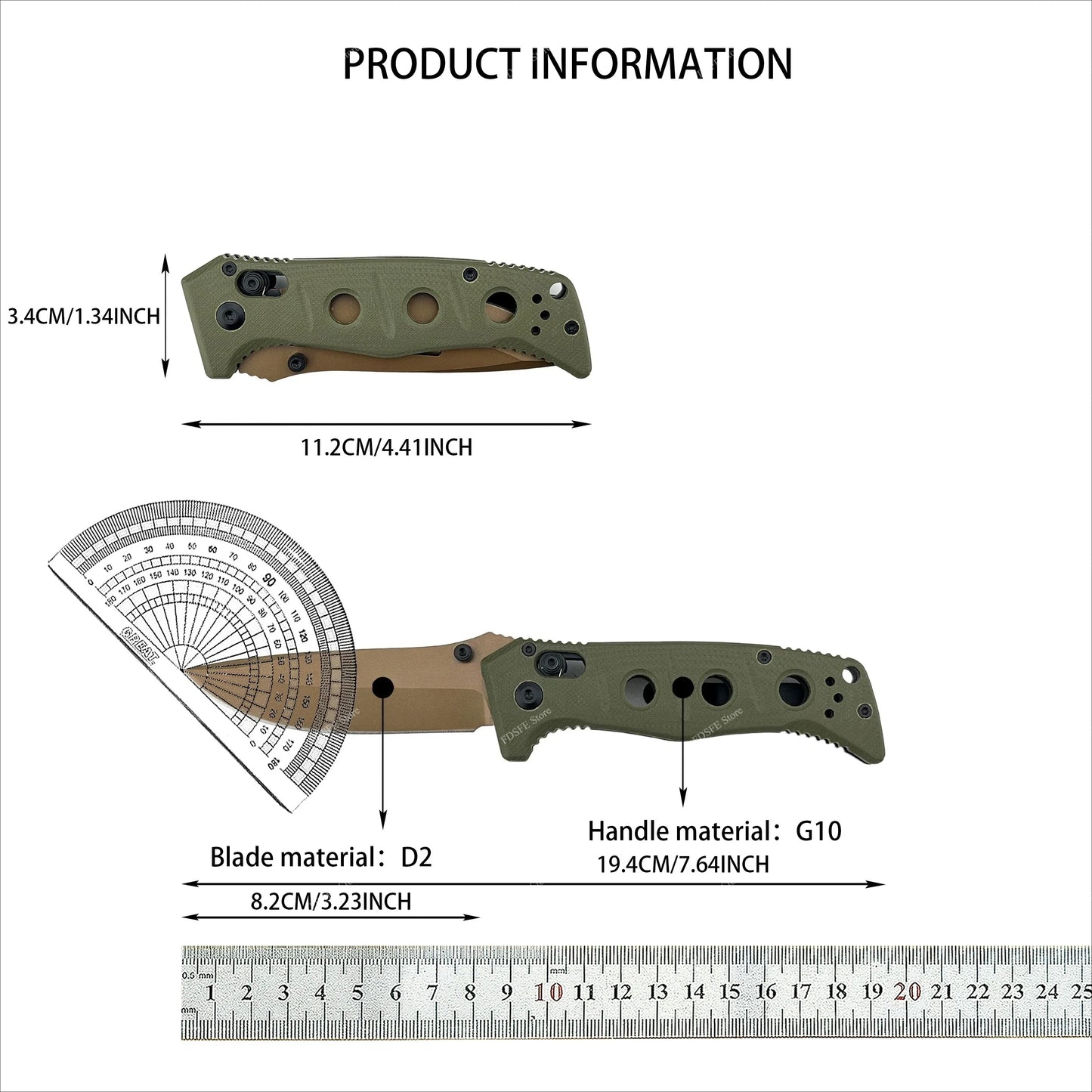 BM 273 Outdoor Folding Knife Jungle Climbing Fishing Portable Knives Daily Cutter Wilderness Adventure Hiking Practical Tools Camping Hiking EDC Foldable Durable Fruit Knife Gift