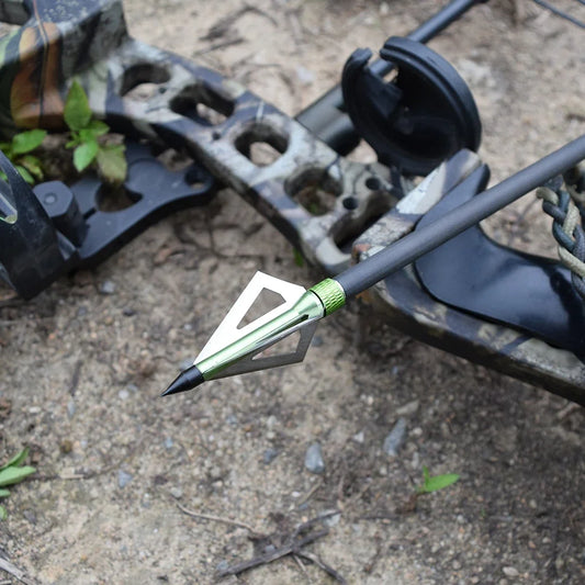 12Pcs 100 Grain Broadheads 3 Blades Tips for Arrows Bolts Archery Bow Outdoor US Warehouse Hunting Sport