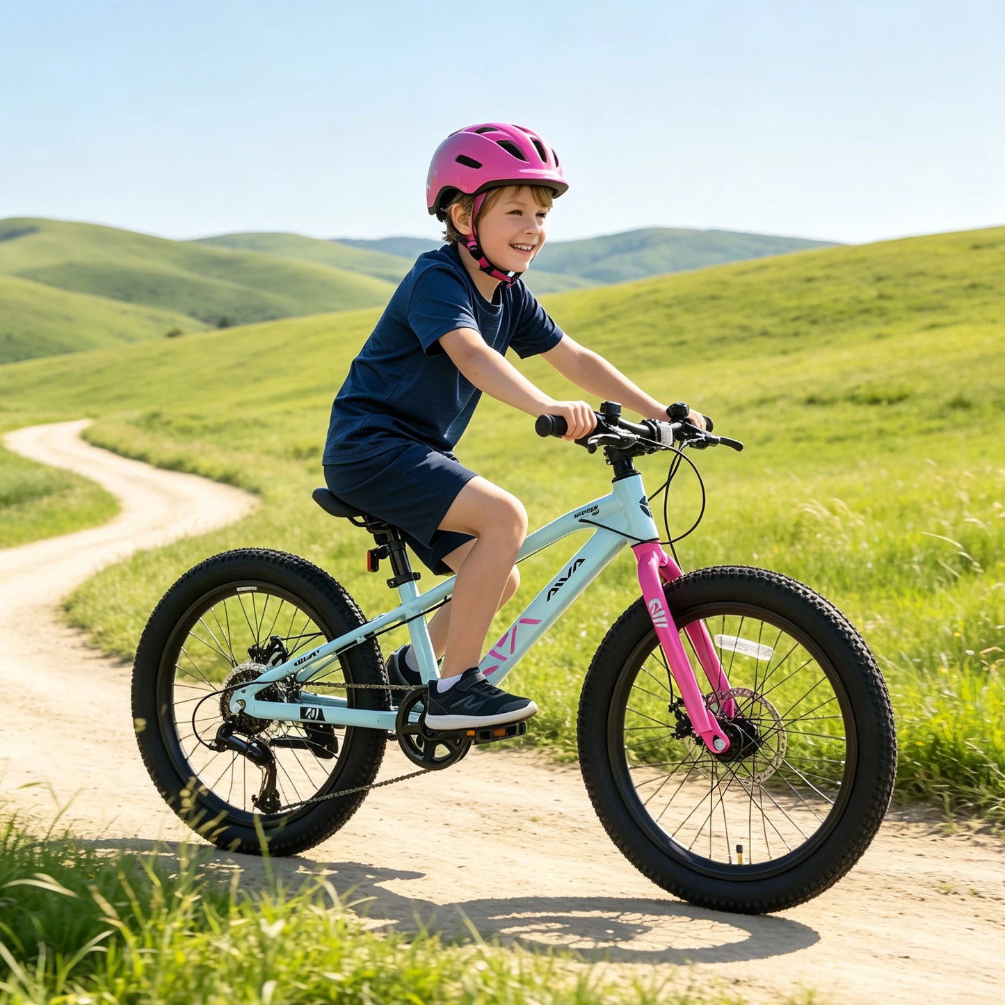 AIVA EXPLOPER-20 Kids Bicycle, 20 Inch Wide Tires, 7 Speed Children's Bike for Boys & Girls, Lightweight Aluminum Frame, Front and Rear Disc Brakes