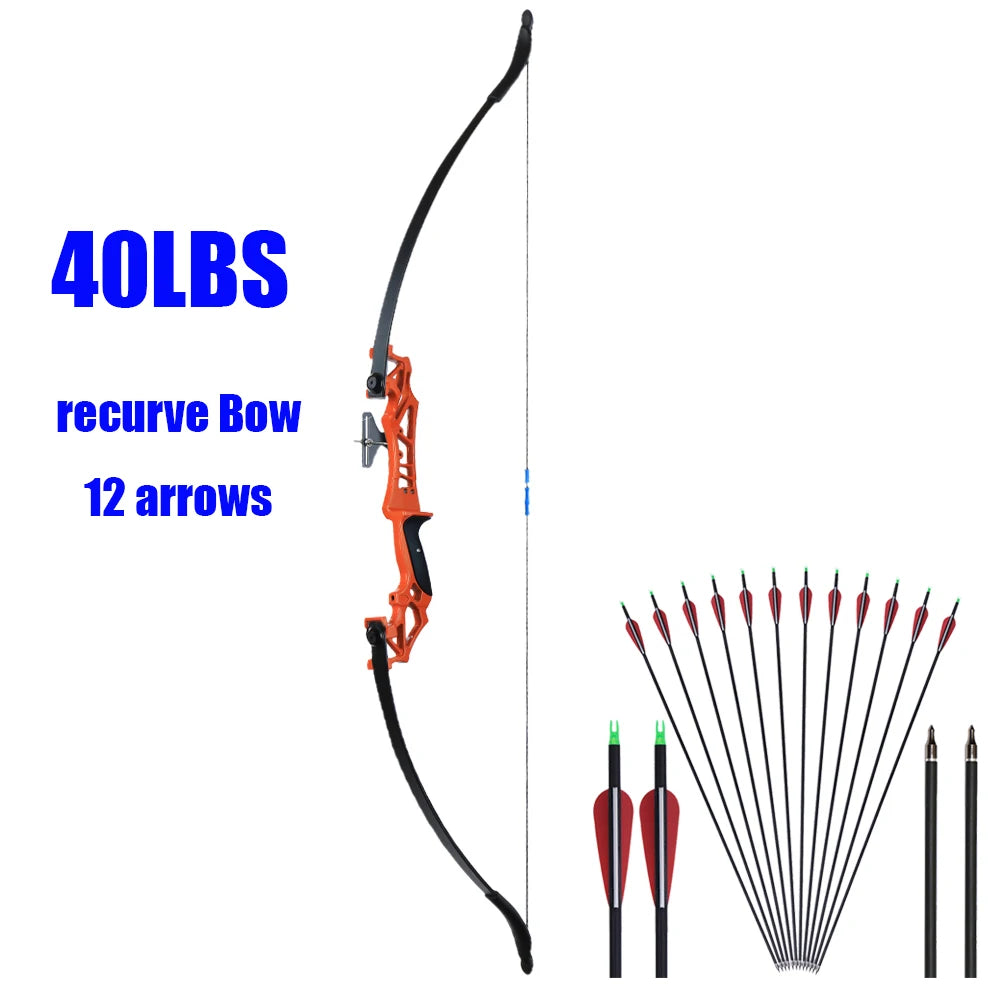 Archery recurve bow Hunting Take Down Bow 40lbs Bow for Outdoor Fishing Shooting Right Hand With Bow Accessories