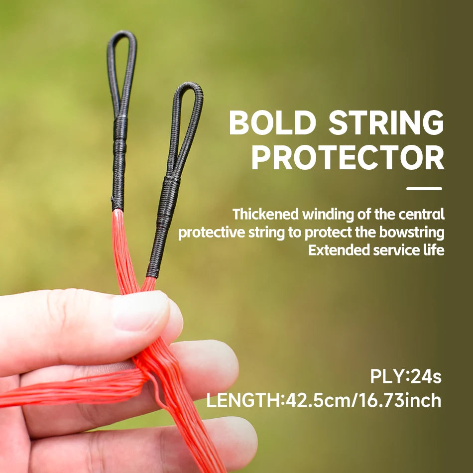 1/2pcs Mini Crossbow Bow String, 24 Strands 16.73 Inch Compound Bow Rope, Outdoor Hunting Shooting Universal Accessory