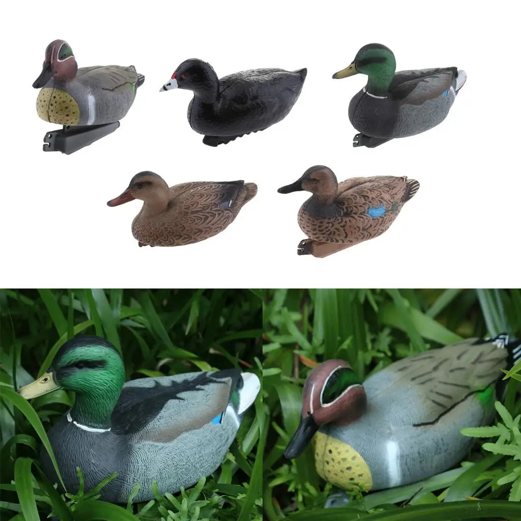 5 Types Realistic Lifelike Duck Figure Garden Decoy Floating Pond