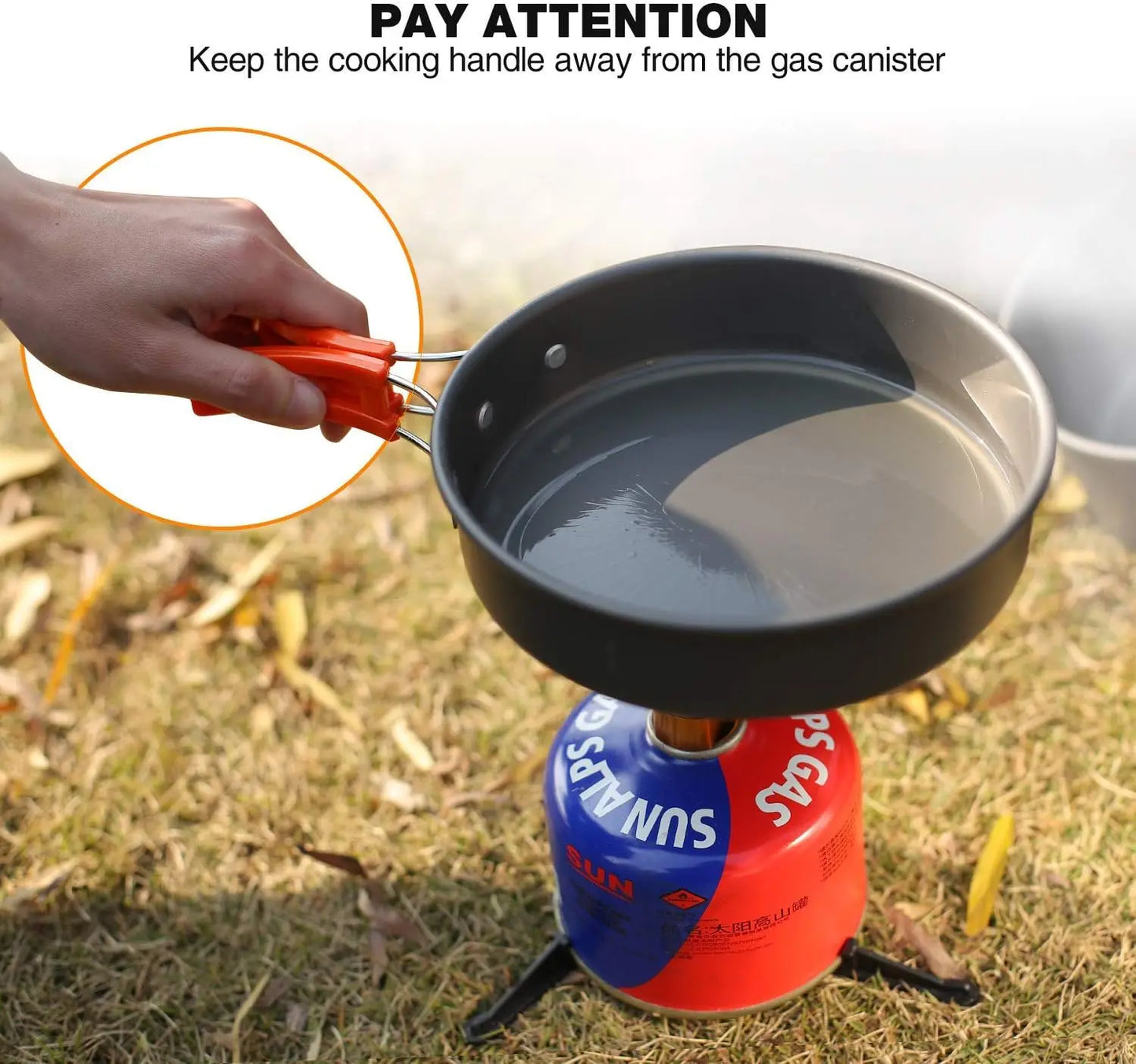 6-19 PCS Camping Cookware Mess Kit Lightweight Stackable Pot Pan Bowls with Storage Bag for Outdoor Cooking