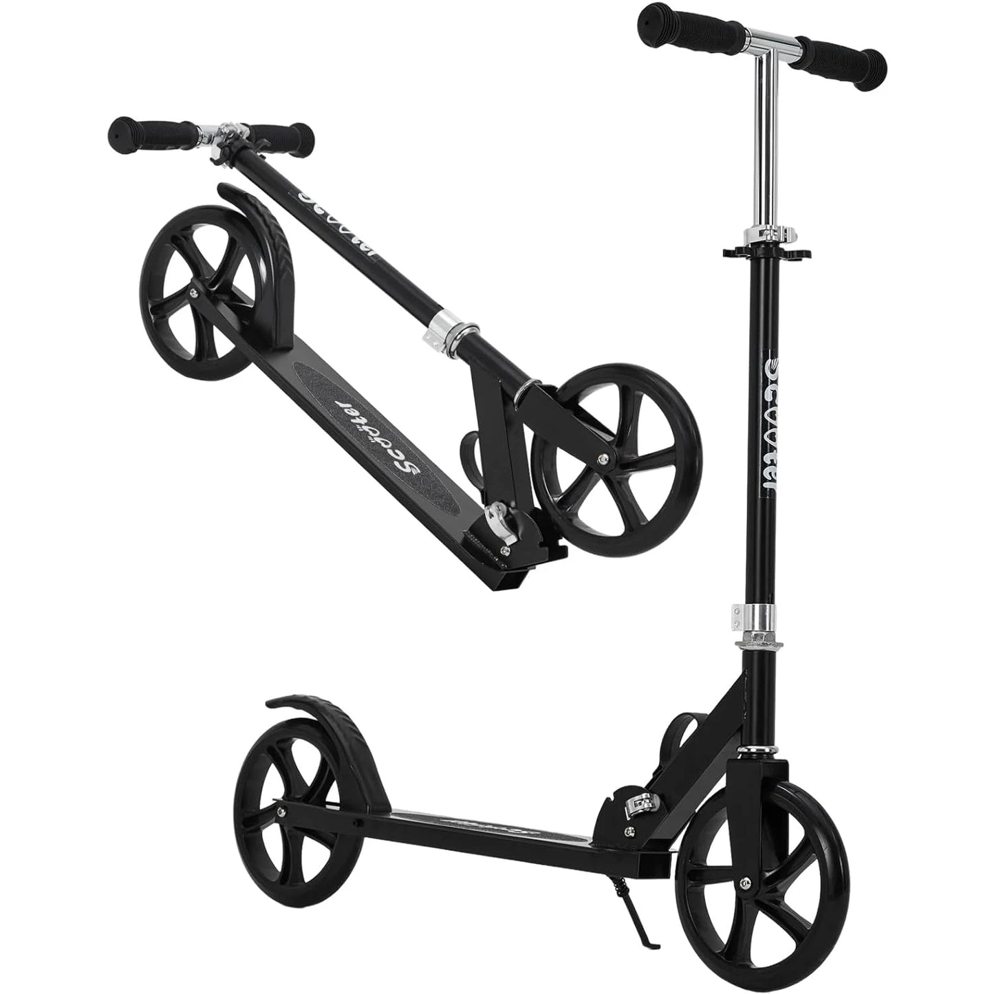 Urban Ride Kick Scooter for Kids Teens & Adults Ages 3-12 Years, Foldable Lightweight Design, Large 2 Wheels, Adjustable Handlebar, Non-Slip Deck & Sturdy Aluminum Frame