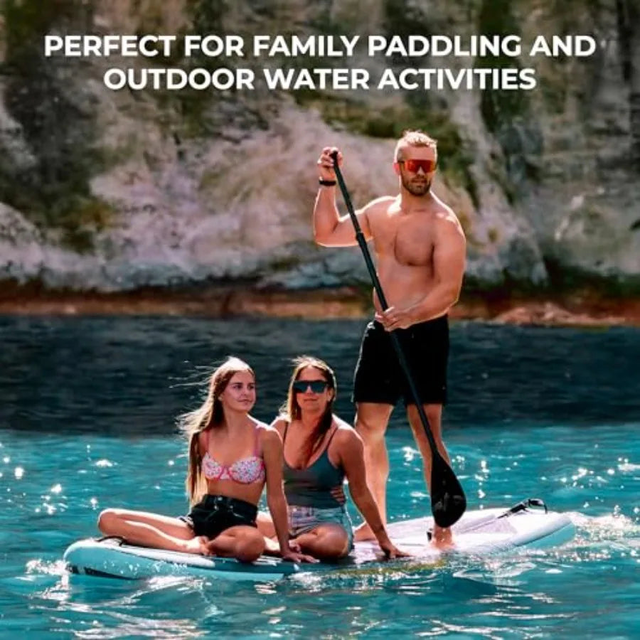 XL Inflatable Stand Up Paddle Board Extra-Wide Pet Family-Friendly SUP for Adults Pets Non-Slip Deck Lightweight Stable Design