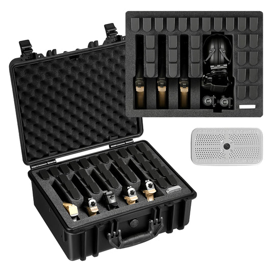 Hard Pistol Case Hard Gun Case with XPE Foam Lining Waterproof Pistol Box with Customizable Interior for Gun Lenses