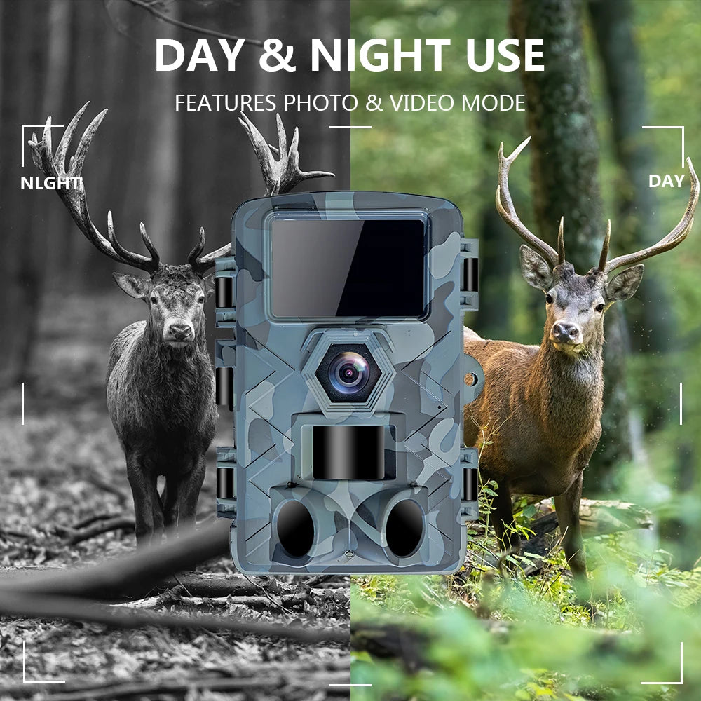 WiFi Trail Camera, 60MP Wildlife Hunting Camera with APP Control, Motion Detection, 32GB TF Card Included, IP66 Waterproof, 120° Wide-Angle for Deer Scouting, Farm Monitoring & Outdoor Use