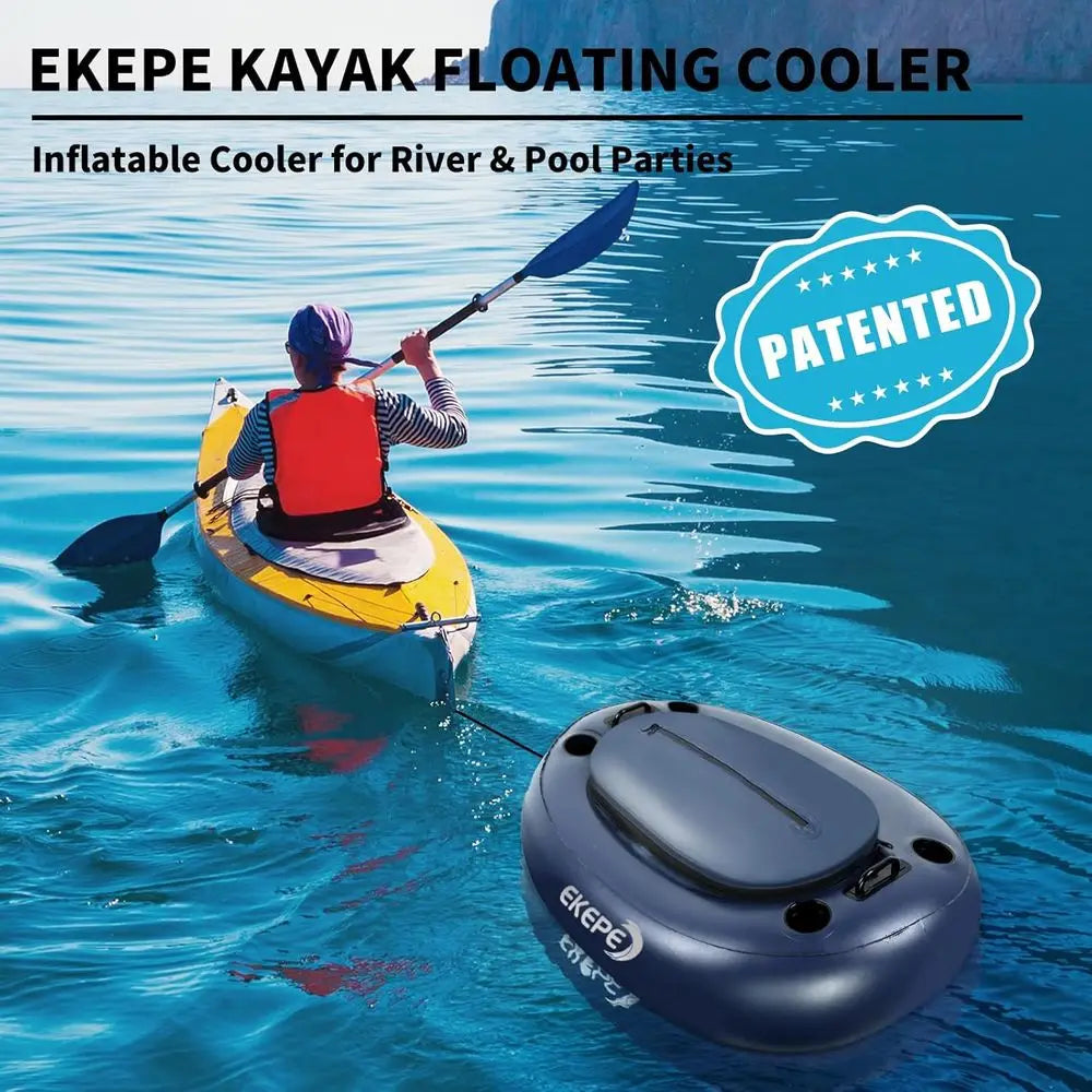 40-Quart Floating Cooler with Tow Rope for Rivers, Kayaking, Boating, and Outdoor Adventures