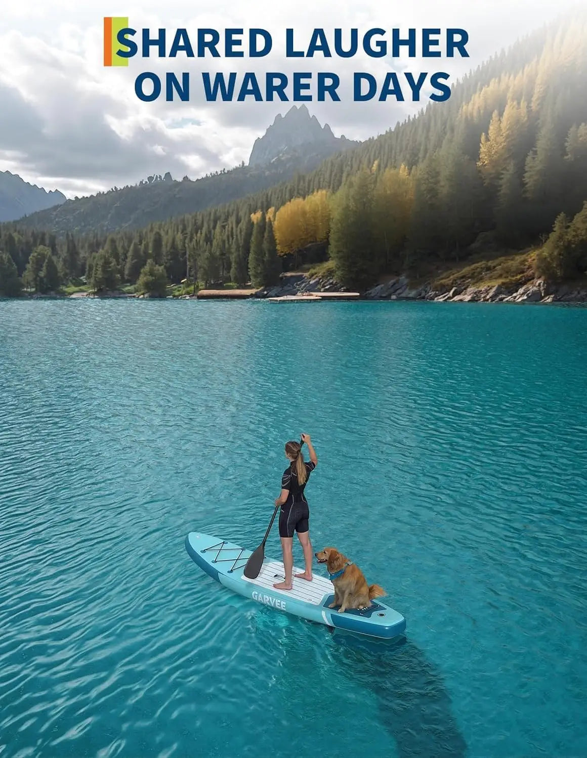 Inflatable Paddle Board for Adults, 10'6"/11" Inflatable Stand Up Paddle Board with Premium Accessories, Non-Slip EVA Deck for A