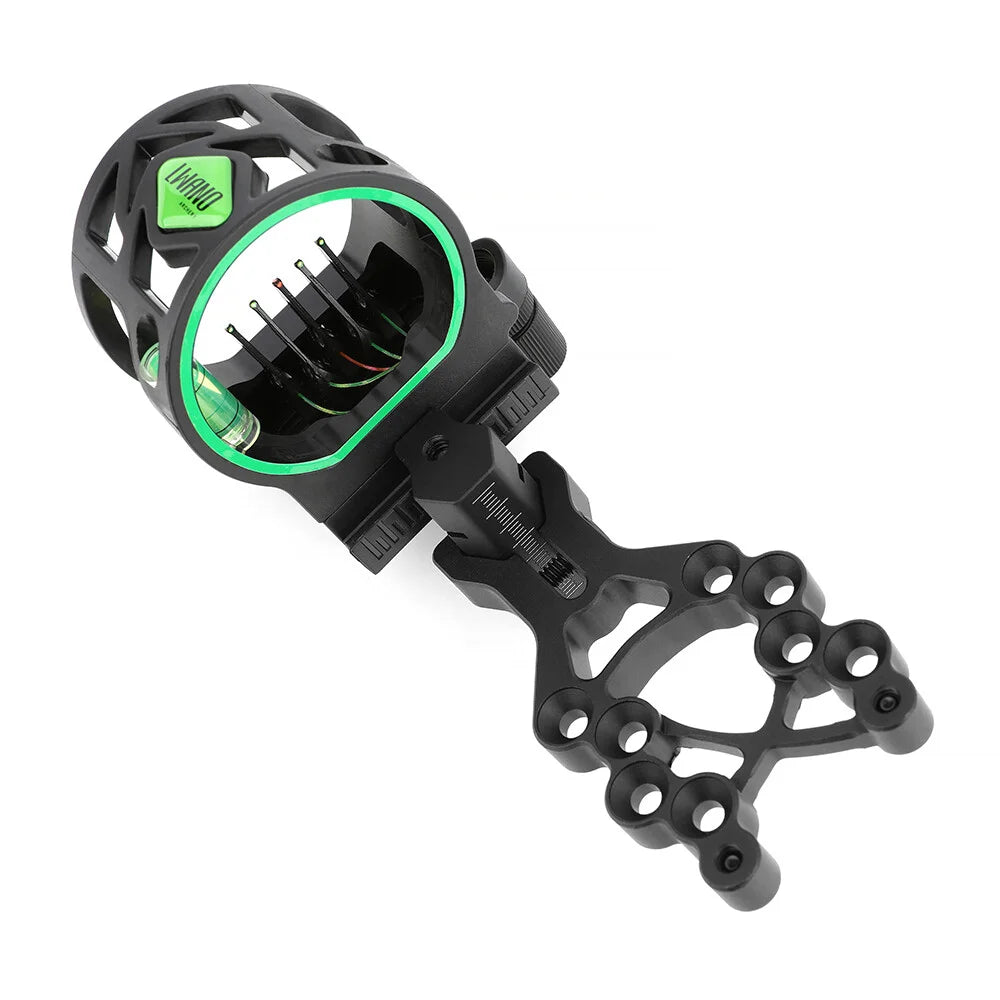 Archery Bow Sight 5 Pins Aluminum Alloy Left Right Hand Adjustable Compound Recurve Bow Sight for Bow and Arrow Accessories