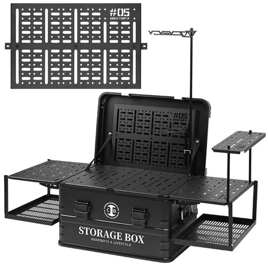 Aluminum Alloy Outdoor Camping box Carbon Steel Table Plate Combination Cargo box Outdoor Camping Multifunctional Folding box