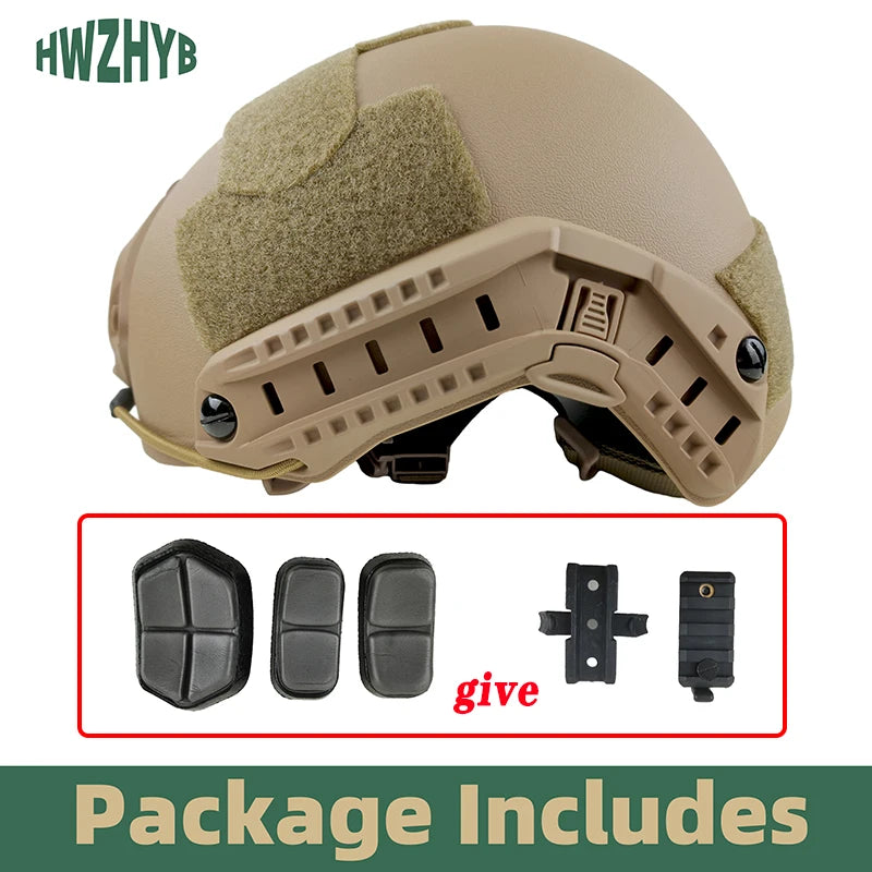 FAST Tactical Riot Helmet ABS 4-Point Suspension Adjustable Head Circumference for Military CS Airsoft Outdoor Protection