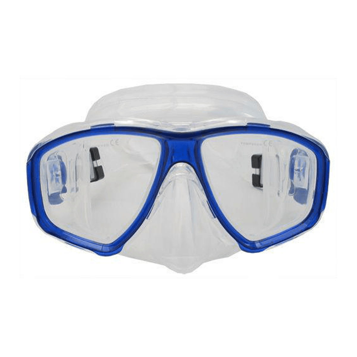 Palantic M36 Translucent Blue/Clear Silicone RX Nearsighted Lenses Dive/Snorkeling Mask