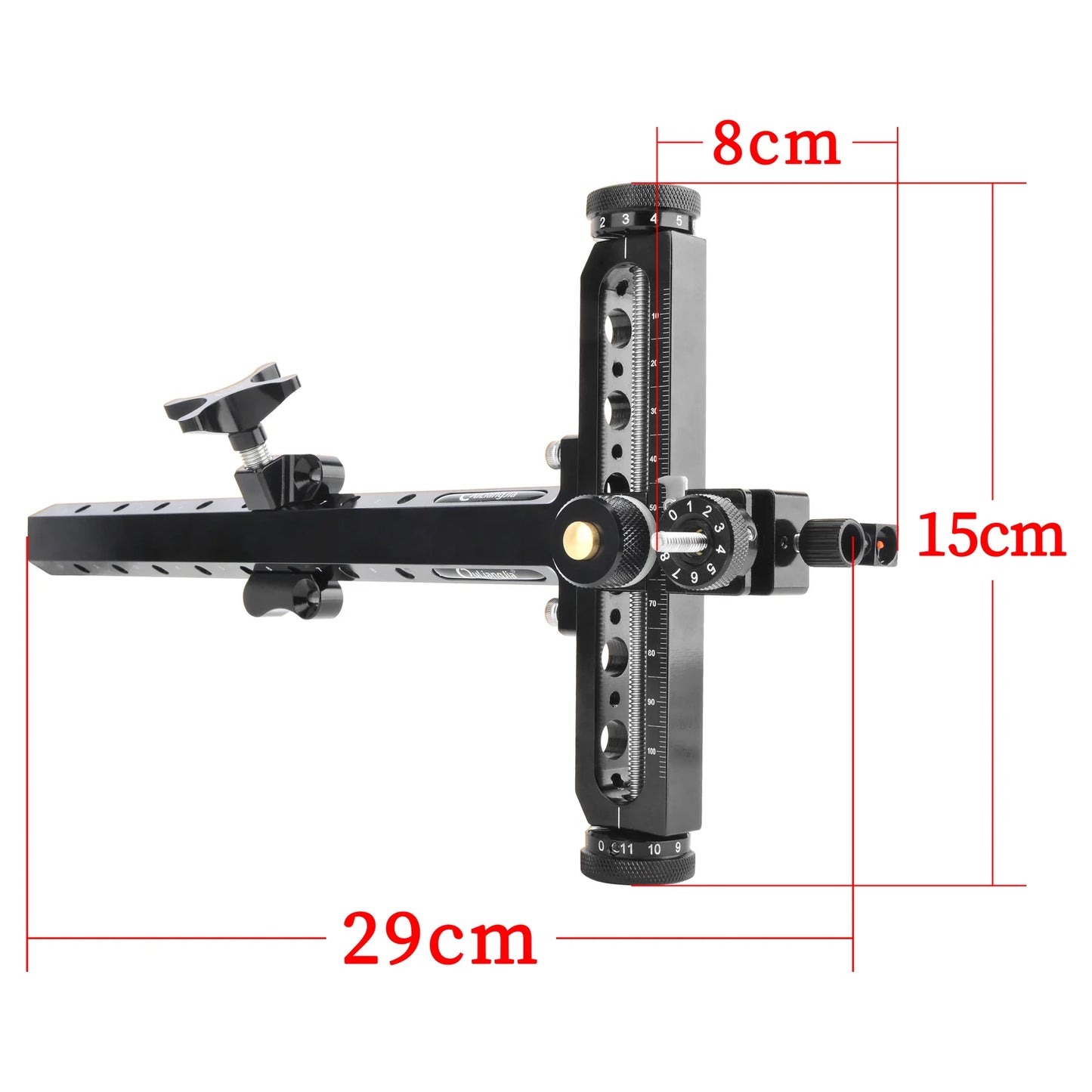 Aluminum Recurve Bow Sight 1 Pin Adjustable Right Hand for Archery Hunting Target Shooting Practice Use