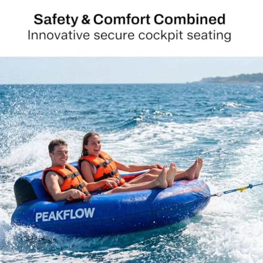 Towable Tube, Boat Tube, 2 Person Models, Tubes for Boating, Stable for and Adults, Lake and Ocean Fun, Inflatable Boat Tubes a
