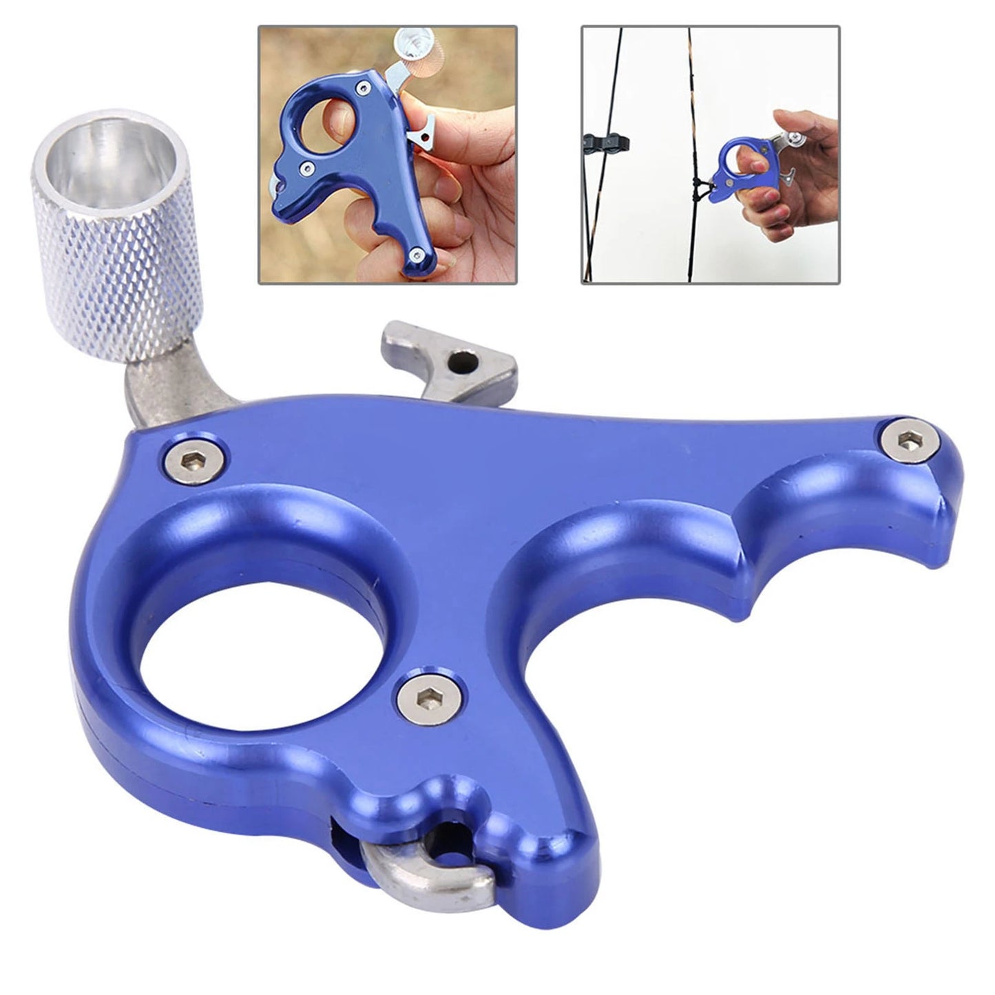 3 Finger Grip Thumb Caliper Trigger Archery Release Aids for Compound Bow Accessory Archery Thumb Trigger Archery Release Aids
