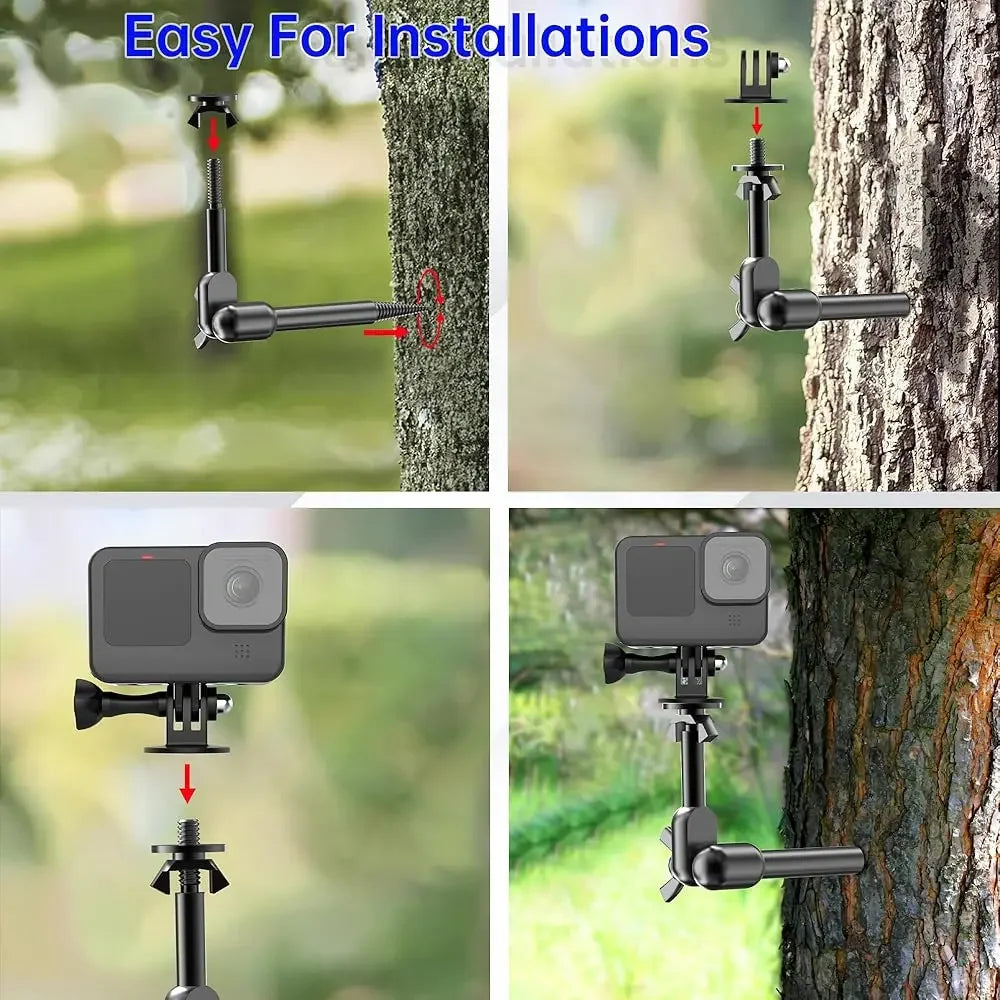 Trail Camera Mount, Trail Cam Mounts, Tree Hunting Accessory, 360° Rotatable Game Camera Holder with 1/4\-20 screw