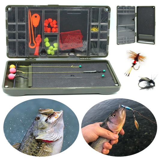 Carp Fishing Organizer Box Portable Fishing Tackle Storage Organizer Magnetic Multipurpose Compartments Fishing Gear Accessories