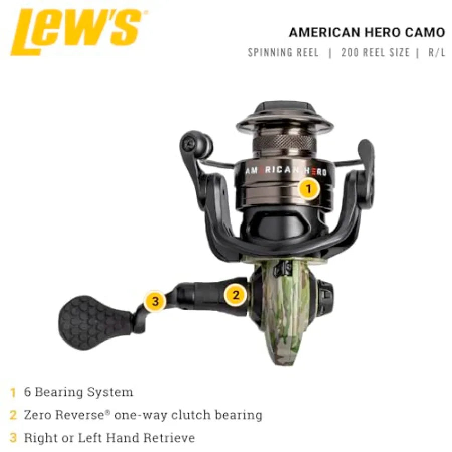 Camo 200 Spinning Reel Clam for Fishing Enthusiasts Durable Construction Smooth Operation Ideal for Freshwater an